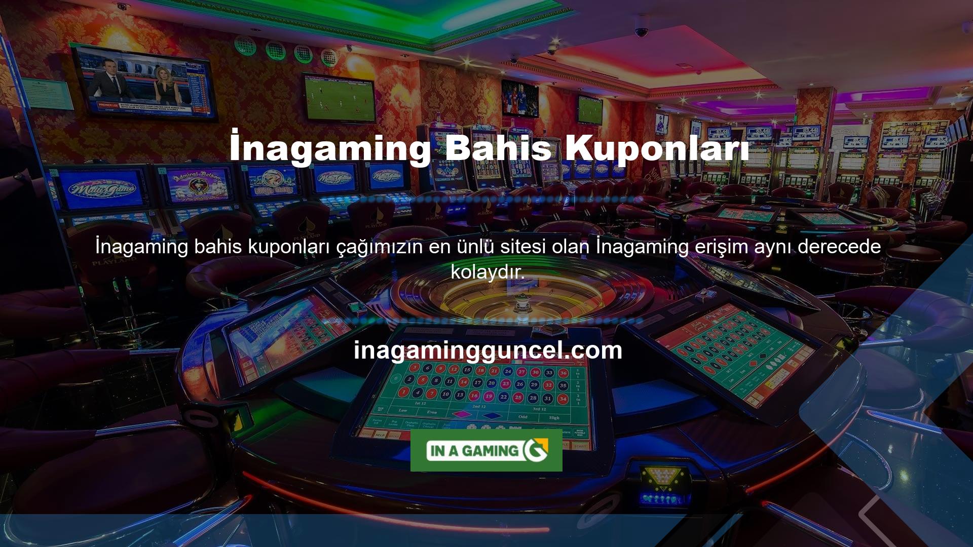 En ünlü denizaşırı casino sitelerinden biri olan İnagaming, zamana meydan okuyan bir marka olarak kabul edilir